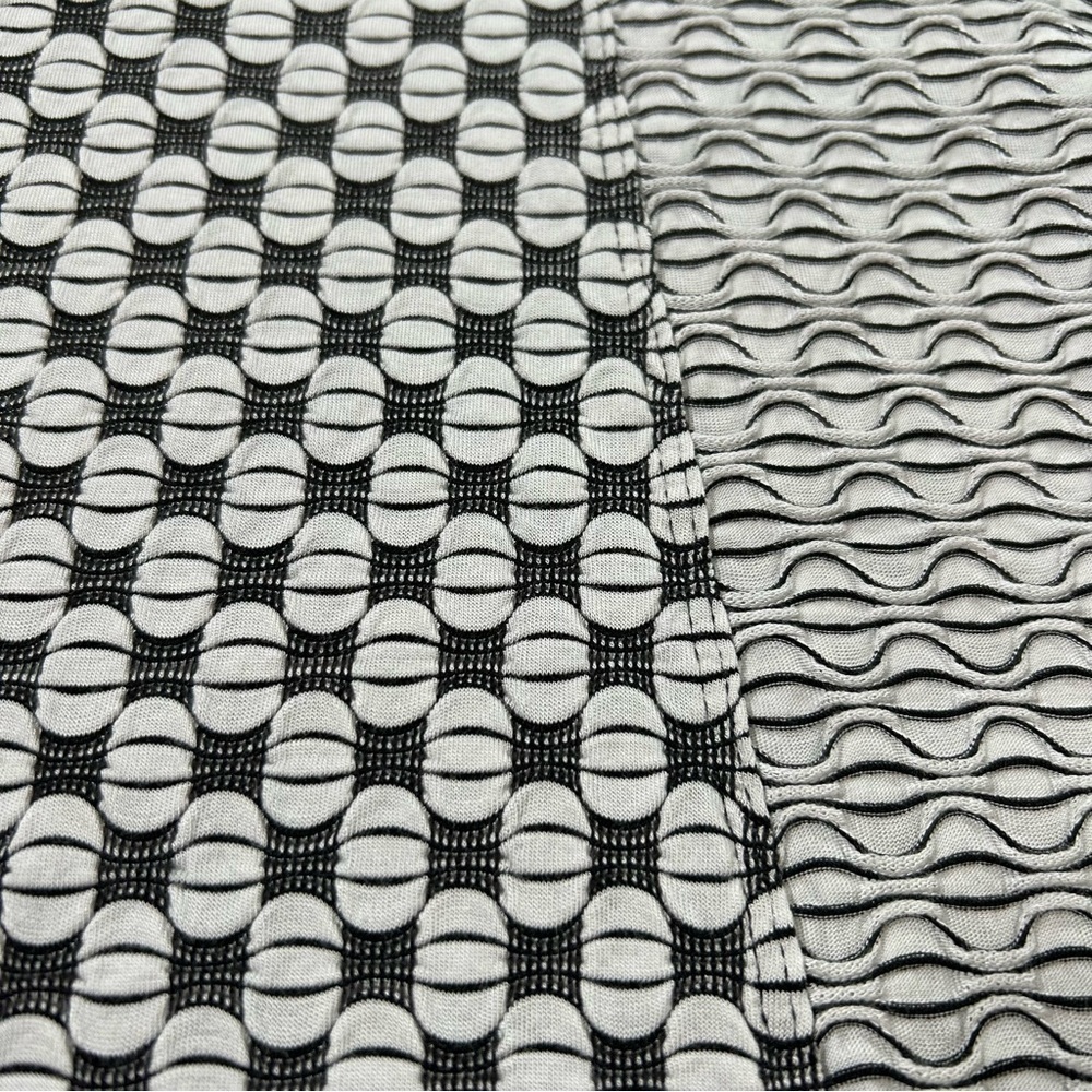 Ali Miles Geometric Tunic Stretch Jersey 3/4 Sleeves SZ 2X Black‎ Off White Gray - Picture 11 of 11